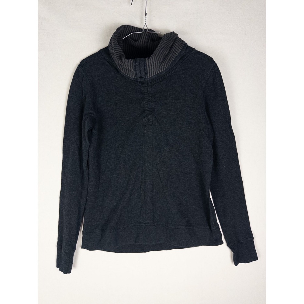 Lululemon Pullover Sweatshirt Womens S Heather Gray Cowl Neck‎ Logo Athleisure